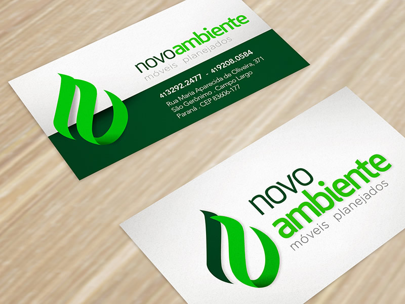 CARTÃO DE VISITA . NOVO AMBIENTE